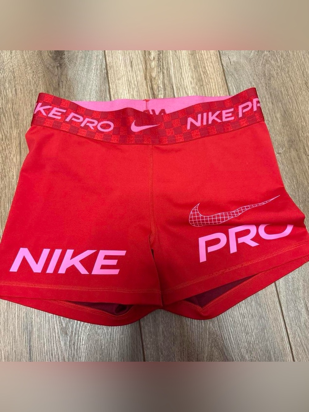 Nike Red and Pink women’s Pro Shorts